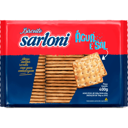 BISCOITO SARLONI PACOTE 400G AGUA E SAL
